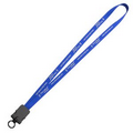 1/2" Nylon Lanyard with Plastic Snap-Buckle Release and O-Ring